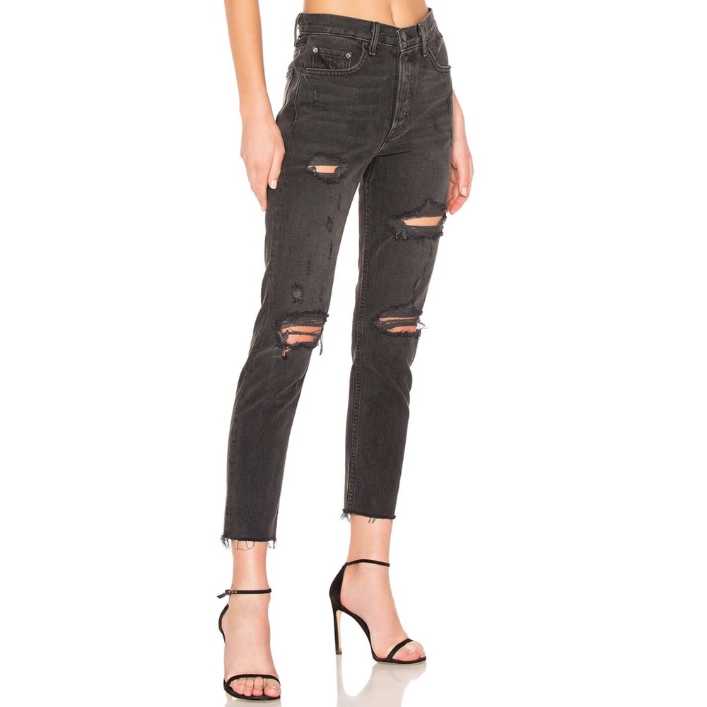 Grlfrnd Black Distressed Jeans